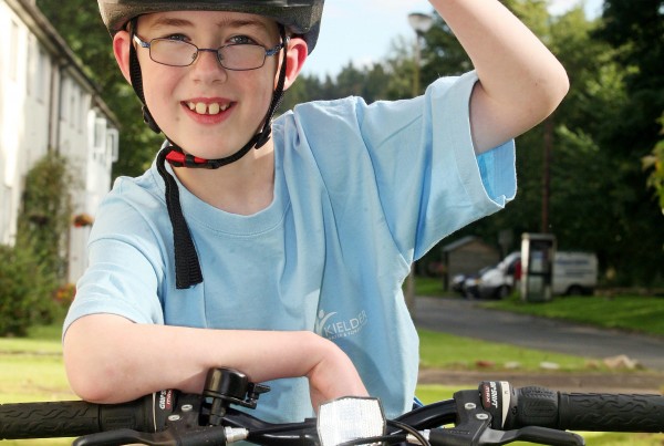 Daniel Foster from Kielder completed a 26 mile cycle ride to raise money for Calvert Trust. Story DC. D3710120  50010637H000.jpg