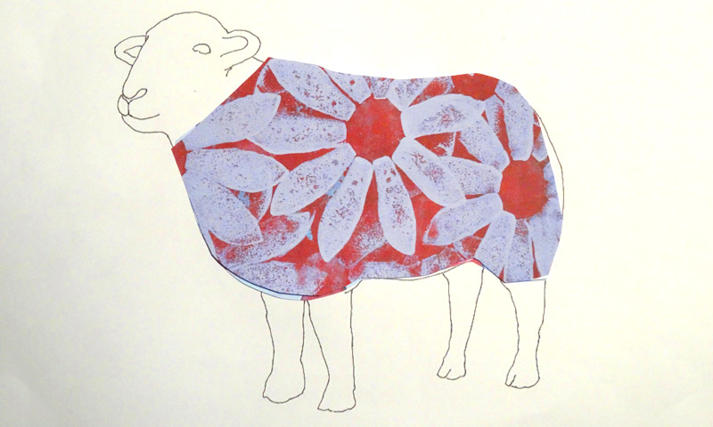 daisy sheep red